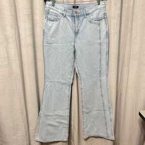 Express Light Blue Wide Leg Jeans